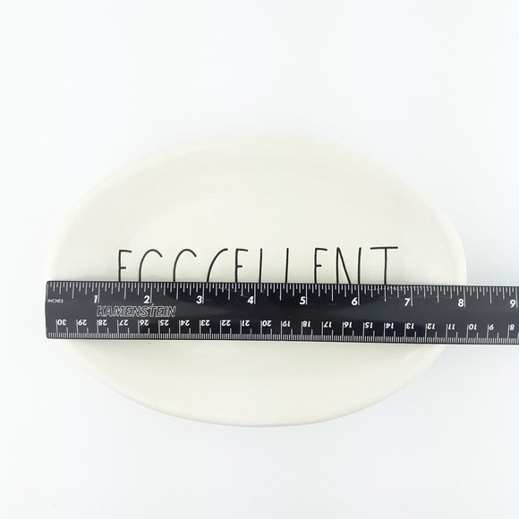 Rae Dunn Eggcellent Snack Dessert Plate Set Of 2 - Picture 6 of 11